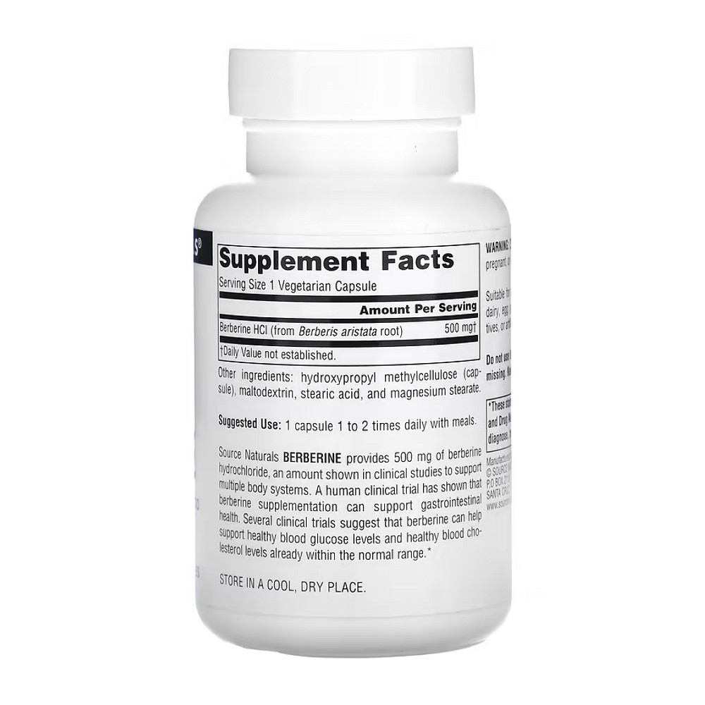 Берберин Source Naturals Berberine 500 mg - 60 caps Луцьк - фото 2