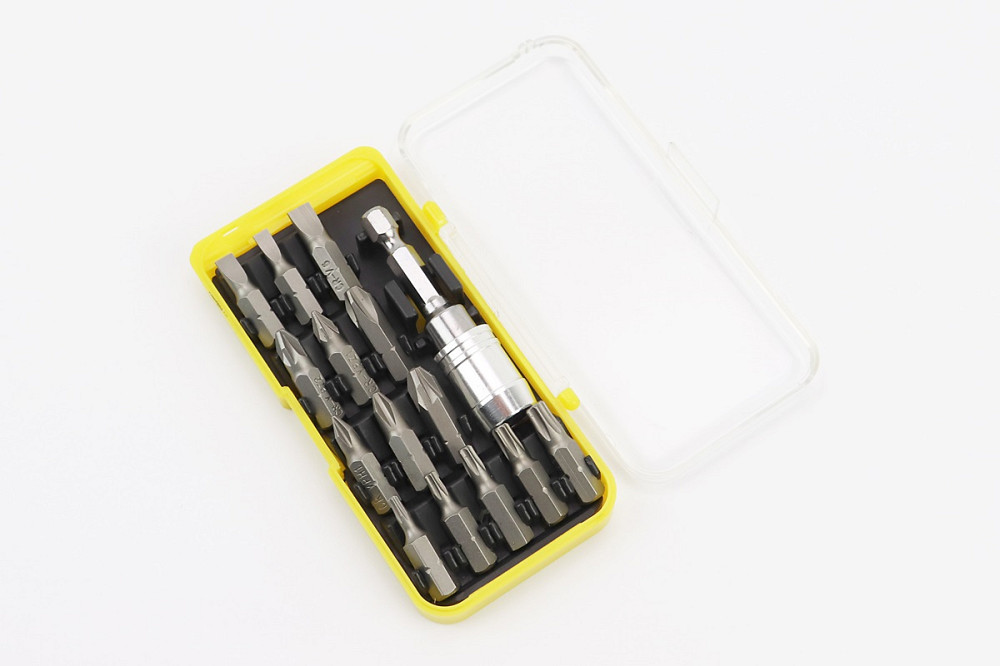 Біти викруткові 14шт 1/4" 25мм з тримачем CrV 40-0382 Київ - фото 1