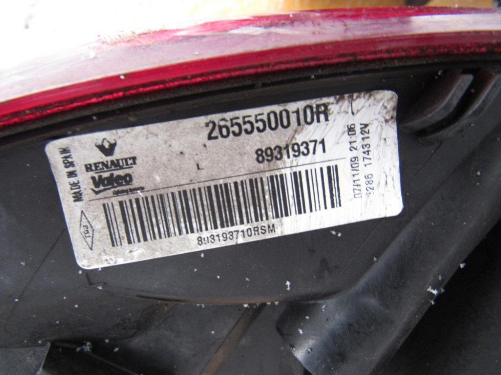 Ліхтар задній лівий Renault Megane III 2009-2012 (Універсал) Ковель - фото 2