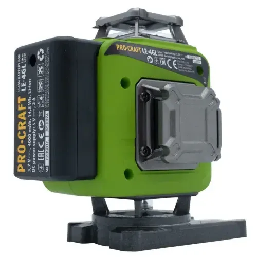 Лазерний рівень Procraft LE-4GL (1×4 Аг) в чохлі – гарантія 36 міс Львів