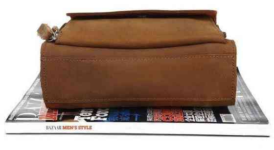 Сумка мужская из винтажной кожи Коричневая (Vintage) Киев