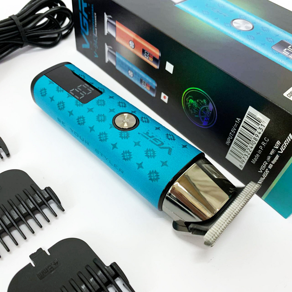 Портативна ручна машинка для стрижки волосся VGR V-943, Бездротова машинка для стрижки волосся DE-14 Львів - фото 8