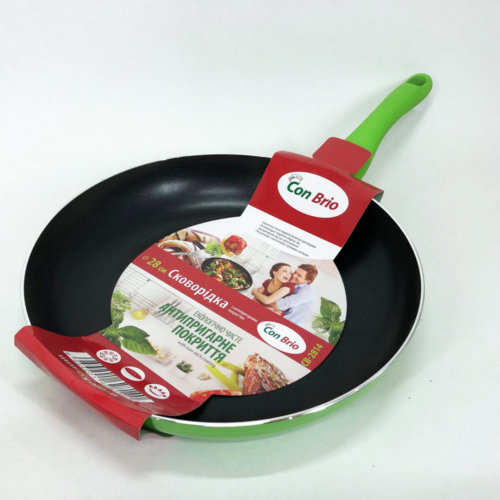 Алюмінієві каструлі з антипригарним покриттям Con Brio СВ-2814 28 см, Алюмінієва каструля-сковорода MG-43 Івано-Франківськ - фото 5