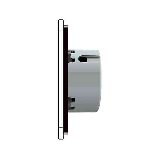 Сенсорний вимикач таймер Вимикач з реле часу Livolo чорний скло (VL-C7FC1T-2GBP) Коломыя