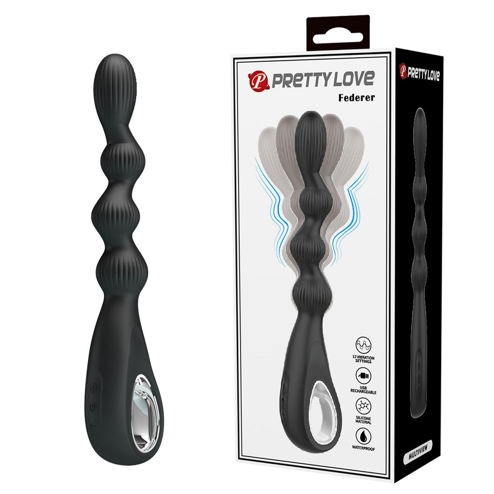 Анальная цепочка Pretty Love - FEDERER 12 vibration functions, BI-300081 Sex Aura Киев - изображение 1