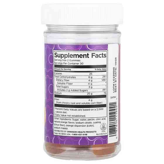 Клетчатка Swanson Fiber 60 Gummies (Orange) Луцк