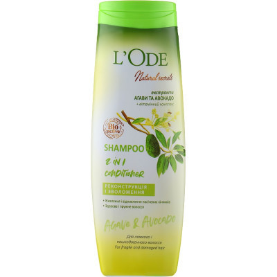 Шампунь L'Ode Реконструкция и увлажнение Для ломких и поврежденных волос 400 мл (4823107600739) Винница - изображение 1