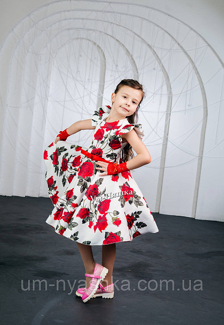 Пышное нарядное платье с цветочным принтом Кривой Рог - изображение 4