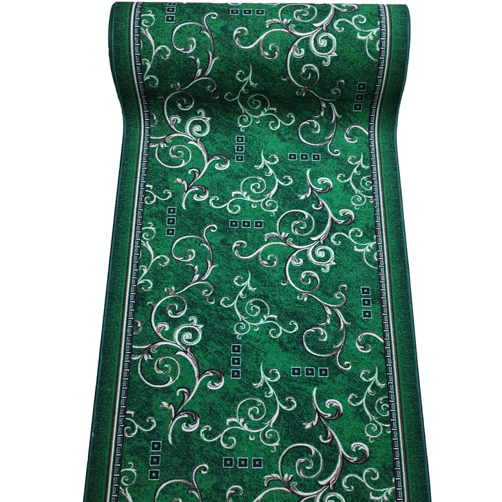 Ковровая дорожка лучшая цена, Зелёные вензеля  Ковёр на отрез, Ширина 3м. Каменское - изображение 1