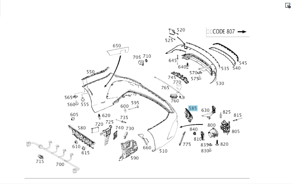 Mercedes-Benz  A1178850865 Опорний кронштейн заднього бампера правий CLA Shooting Brake X117 CLA C117 Одесса - изображение 3