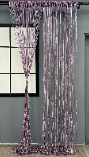 Шторы-нити Rovi Premium с люрексом Лиловый 300х300см 1 шт (61-112) Киев - изображение 3