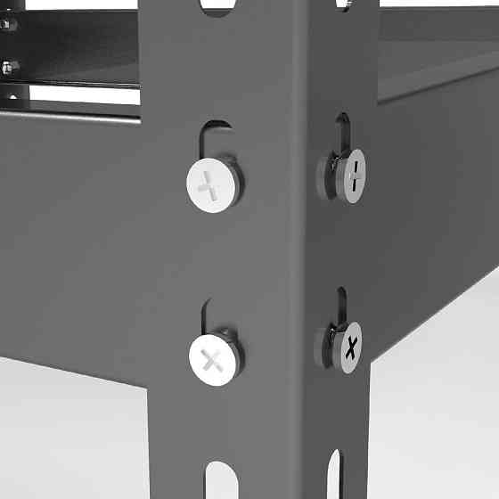 Металевий стелаж Emby Light Series (розмір 1500х600x450мм) 4 полиці ДСП до 100кг Оцинкований Київ