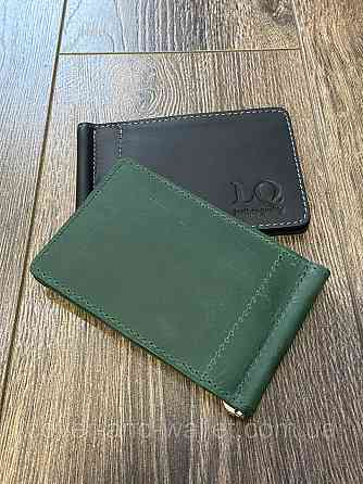 Зажим для денег и пластиковых карточек зеленого цвета ST Leather Onda Киев