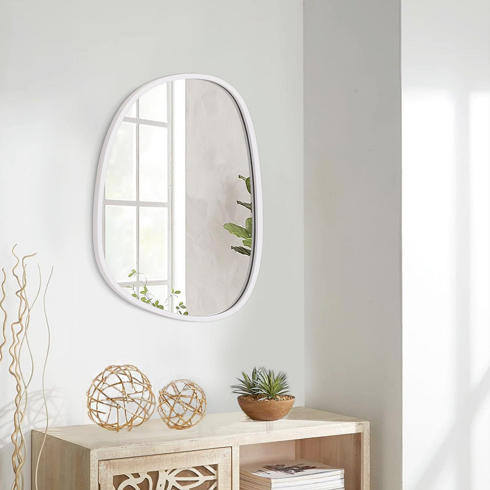 Дзеркало асиметричне дерев'яне біле (Б клас) Луцьк - фото 2