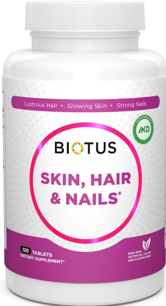 Волосы кожа и ногти Biotus Hair Skin & Nails 120 таб Киев - изображение 1