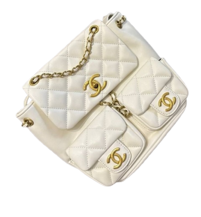 Рюкзак женский с кармашками (Белый) Киев