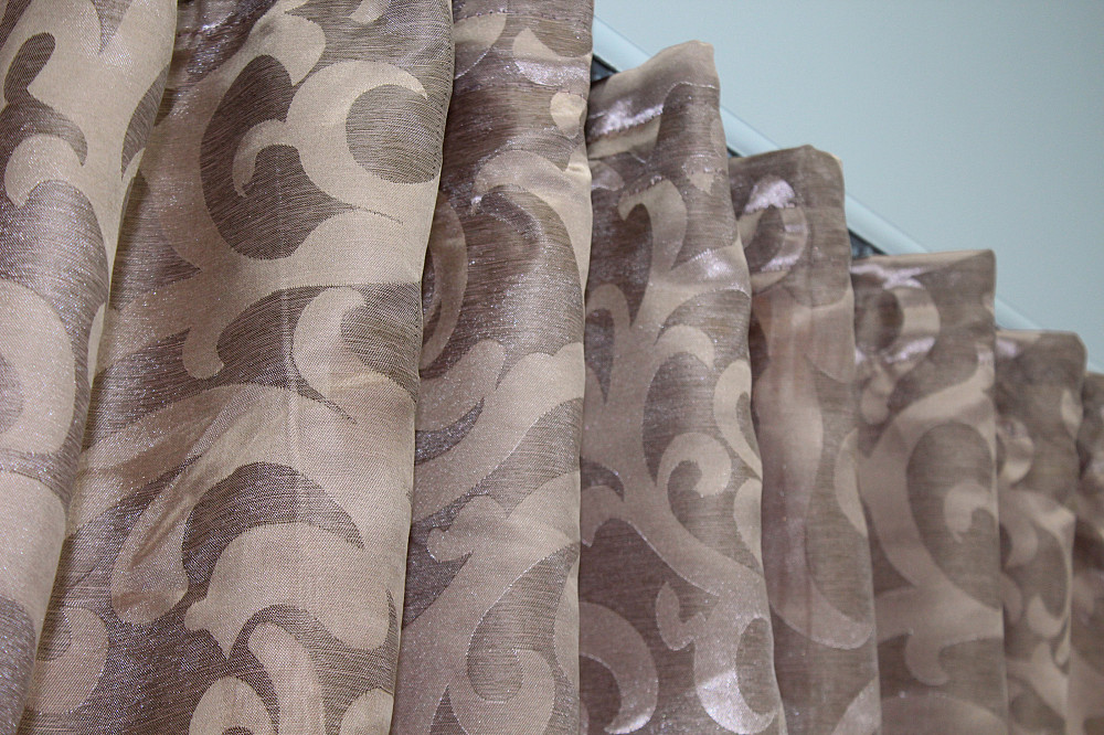 Кухонные шторы VR-Textil № 073к с ламбрекеном и подхватами розовый с пудровым 290х170 см (52-0472) Киев - изображение 5