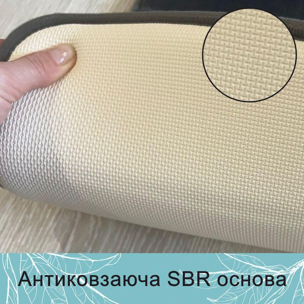 Набор 2 коврика для ванной Aquarius с эффектом памяти 50х80 см, U-образный 50х50 см Графит в полоску Буча - изображение 5