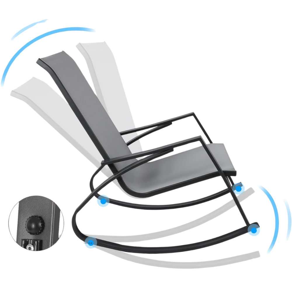 Крісло-гойдалка Chomik KIVI сірий Киев - изображение 6