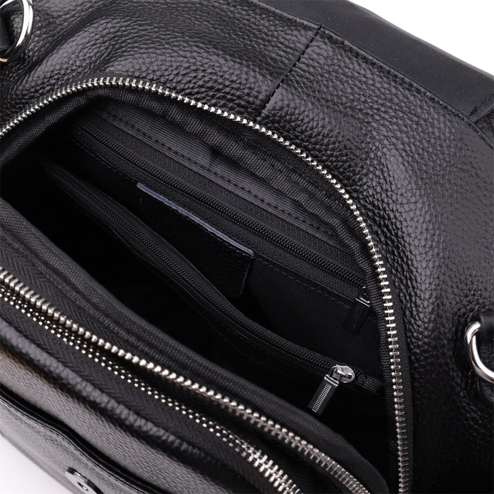 Жіночий рюкзак з натуральної шкіри Vintage 23058 Чорний Київ - фото 8