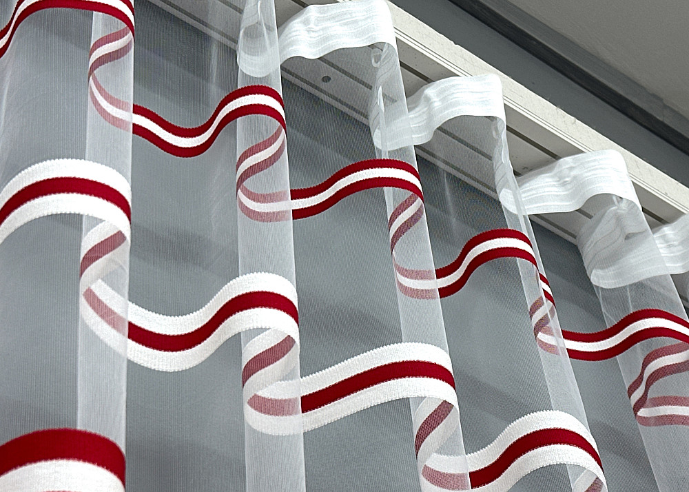 Тюль фатин смуги Колір червоний з білим 1774т Київ - фото 7