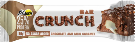 Протеиновый батончик Fit Win Crunch Bar 12x50g шоколад и молочная карамель Киев