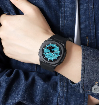 Часы мужские наручные Skmei 2091 (Черный/Голубой/Черный) Винница