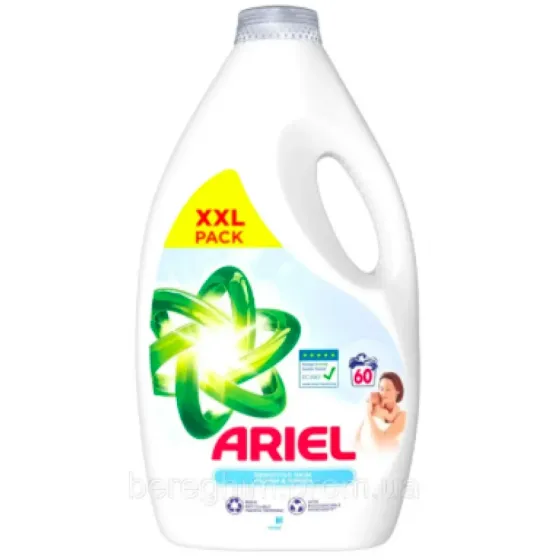 Универсальный гель для стирки Ariel Sensitive Skin для чувствительной кожи 60 стирок 3л Львов
