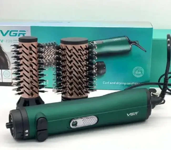 Фен-щітка для волосся Hot Air Styler VGR V-498, професійна модель з насадками для укладання та об'єму Одеса - фото 1