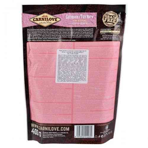 Корм сухий Carnilove Cat Kitten для кошенят з лососем та індичкою 400 г Київ
