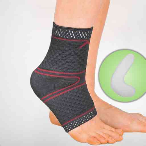 Бандаж на голеностопный сустав из трикотажа с силиконовыми подушечками Orthopoint REF-720 дышащий, Размер M Каменец-Подольский