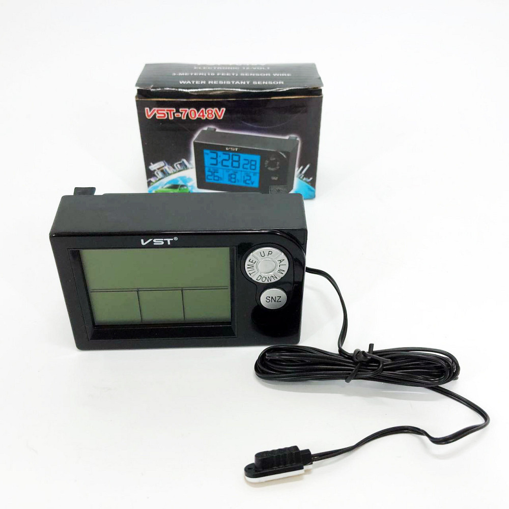 Годинник автомобільний електронні автогодинник VST-7048V для ВАЗ з MJ-334 вольтметром, температурою Київ - фото 9