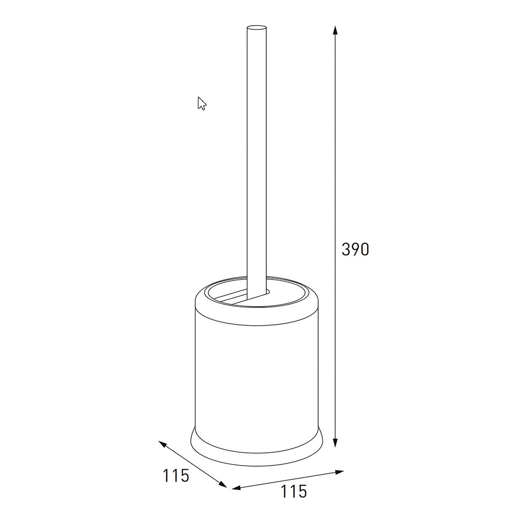 Ершик для унитаза напольный Mixxus Topper-TB0201 SS Color цвет нержавейка (MI7093) Киев - изображение 3