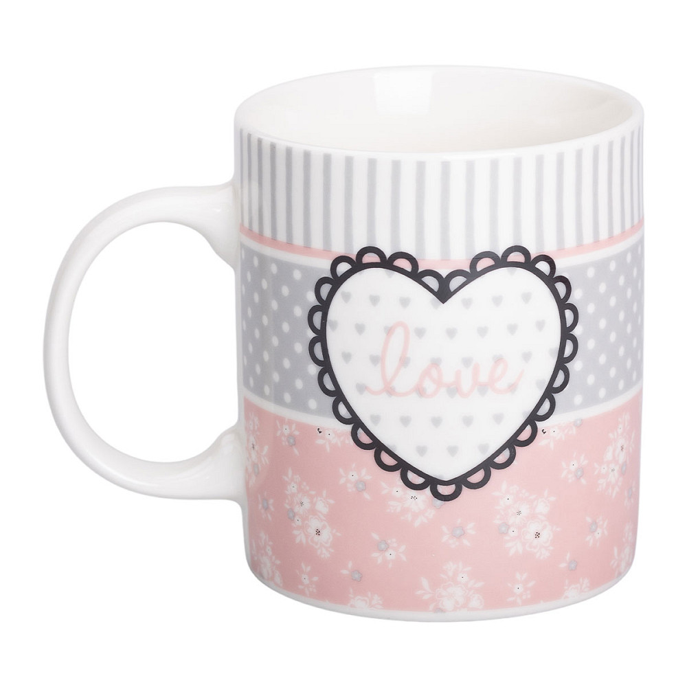 Liling Rongxiang Ceramic Чашка порцелянова 400 (мл) чашка для кави та чаю з написом та серцем L Коломыя - изображение 5