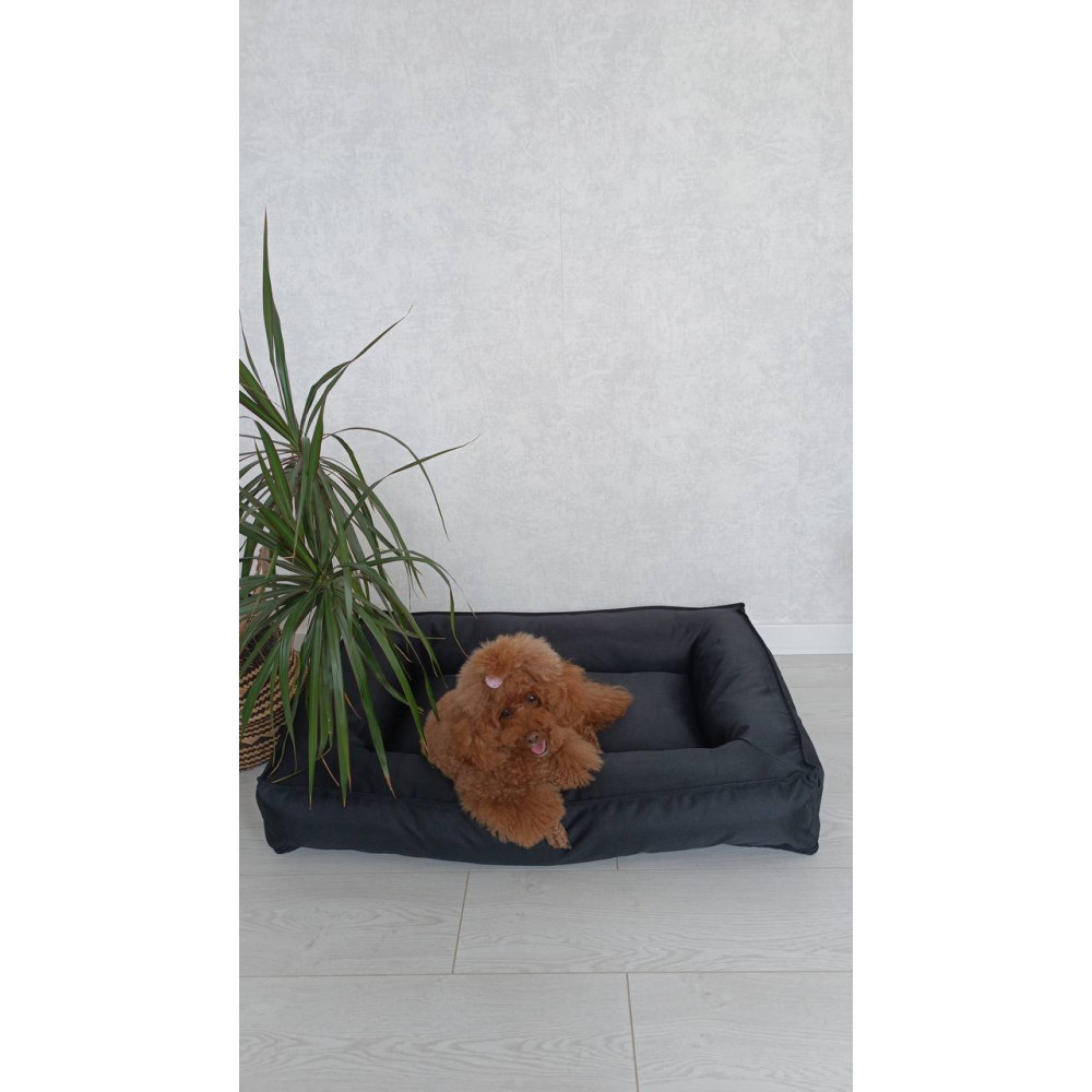 Водонепроникний лежак лежанка спальне місце для тварин зі знімним чохлом чорний M (75см) Київ - фото 5