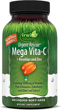 Витамин С Irwin Naturals Urgent Rescue Mega Vita-C + Rosehips and Zinc 60 Liquid Soft-Gels Луцк