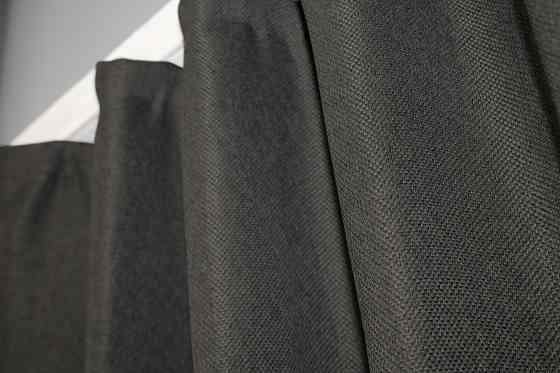 Комплект коротких штор VR-Textil Лен-блэкаут Лен Мешковина № 1220ш Серый 130х170см 2 шт (35-0076) Киев