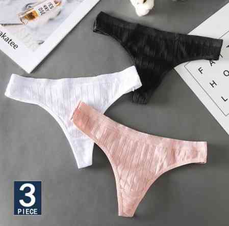 Жіночі труси стрінги L (46 розмір) - у наборі 3шт. 95% cotton, 5% elastan Київ