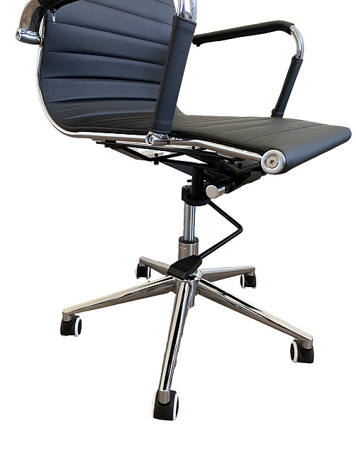 Офисное кресло руководителя Tehforward Slim TF Tilt хром Черный Киев - изображение 6