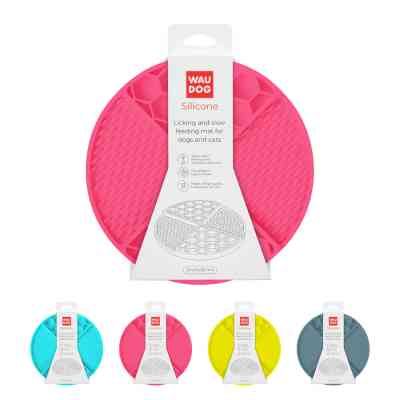Універсальний посуд для тварин WAUDOG Silicone Килимок для злизування 21х21х3 см рожевий (23507) Вінниця