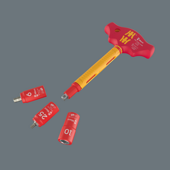 Викрутки діелектричні з тріскачкою Wera з комплектом насадок+набір торцевих головок і Т-подібна викрутка 25од. 05006632001 Одеса