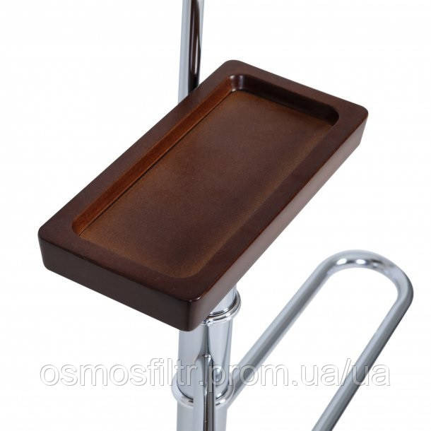 Вішак для одягу Axentia Годіва підлоговий з полицею для телефона сталь дерево хром Н 108 см (282181) Київ - фото 7