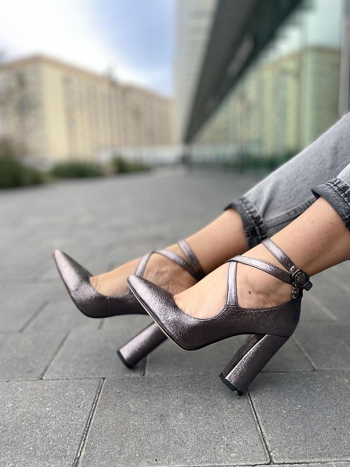 Туфлі жіночі MISSKA срібні еко-шкіра каблук 10см 36р.37р.38р. (3605) Коломыя - изображение 9