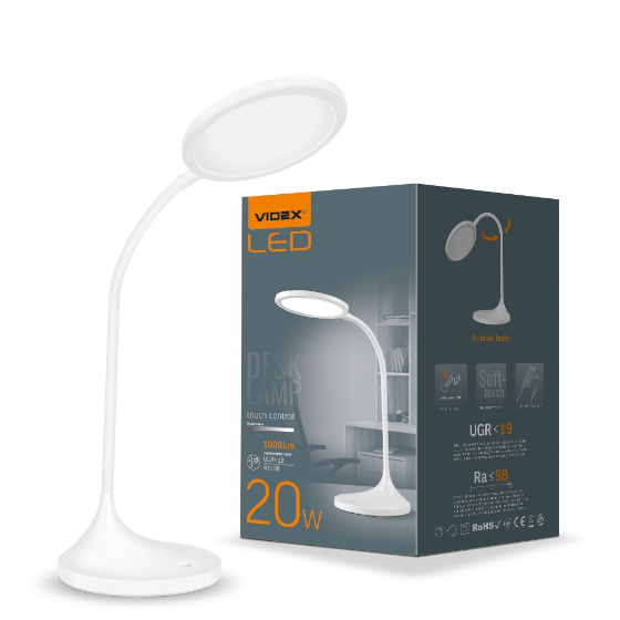 Лампа настільна LED 20W 4100К 220V VL-TF14W Videx Житомир