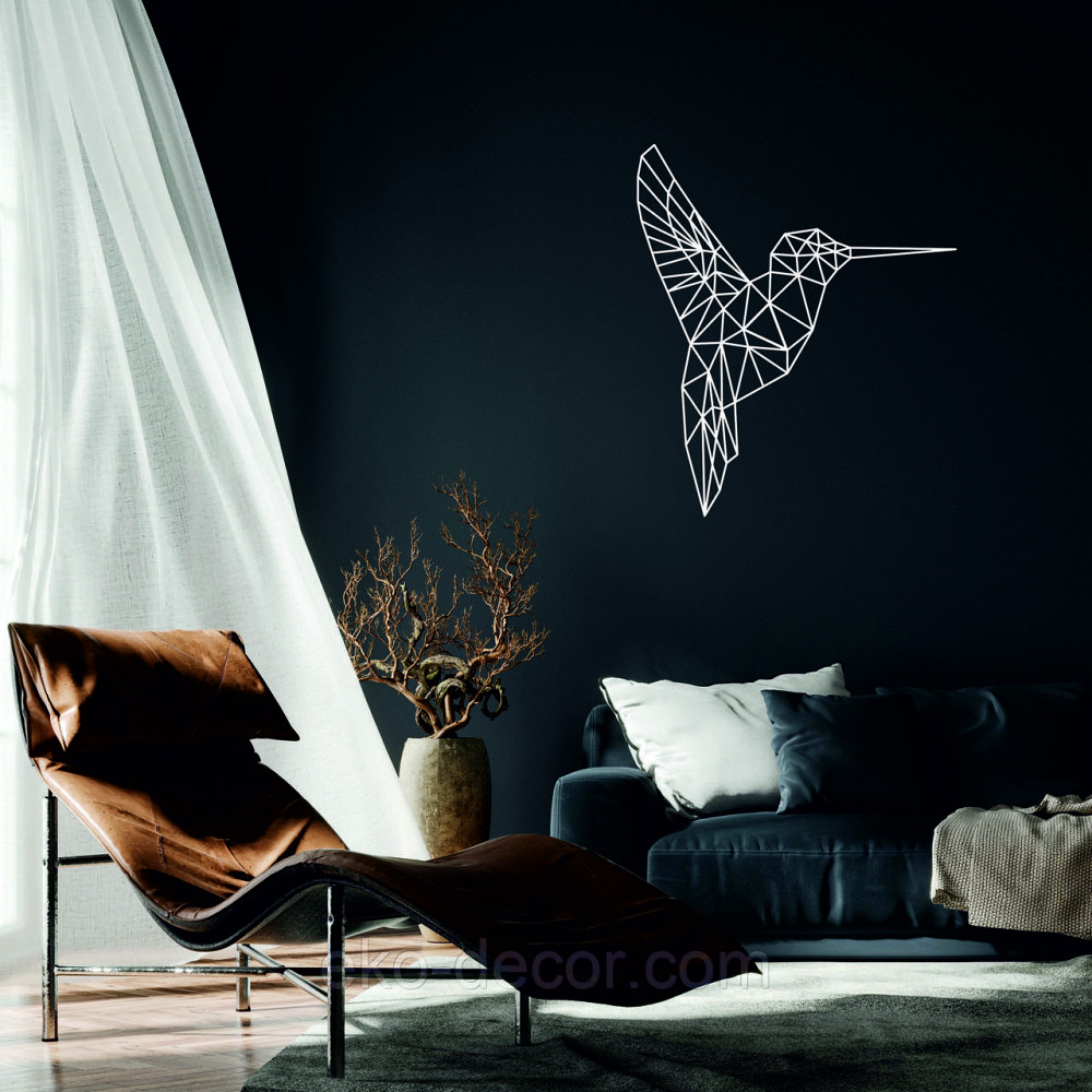 Настенный декор Панно «Колибри» Декор на стену 70*60 см, Белый Киев - изображение 1