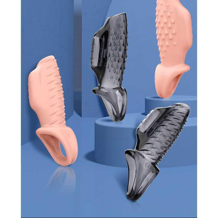 Насадка на пеніс та мошонку з вібрацією Choke Ring тілесний Вінниця - фото 12