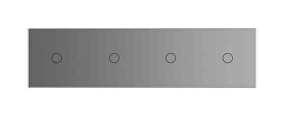 LIVOLO Розумний сенсорний прохідний/перехресний вимикач 4 сенсора (1-1-1-1) Livolo сірий скло ( Коломия