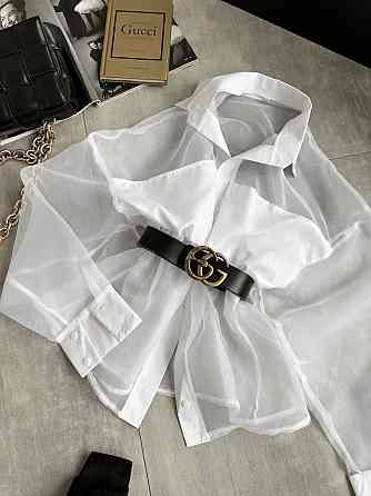 Женская стильная блуза из полупрозрачной органзы Одесса