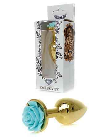 Анальная пробка - Jewellery Gold PLUG ROSE- Light Blue Sex Aura Киев