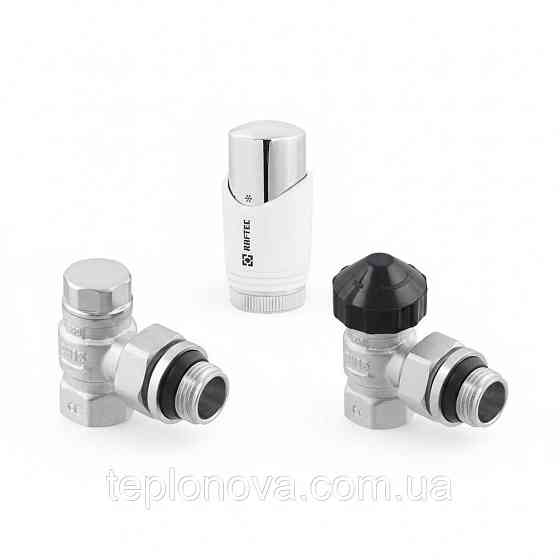 Комплект термостатических клапанов угловой Raftec KTU11 Chrome Черновцы